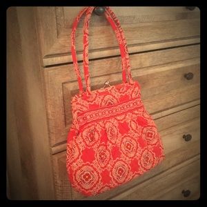 Vera Bradley Alice Clasp Shoulder Purse in Paprika